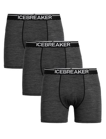 Icebreaker Merino Anatomica Boxers 3 Pack Miesten Alusvaatteet Harmaat | FI 1282ILHS